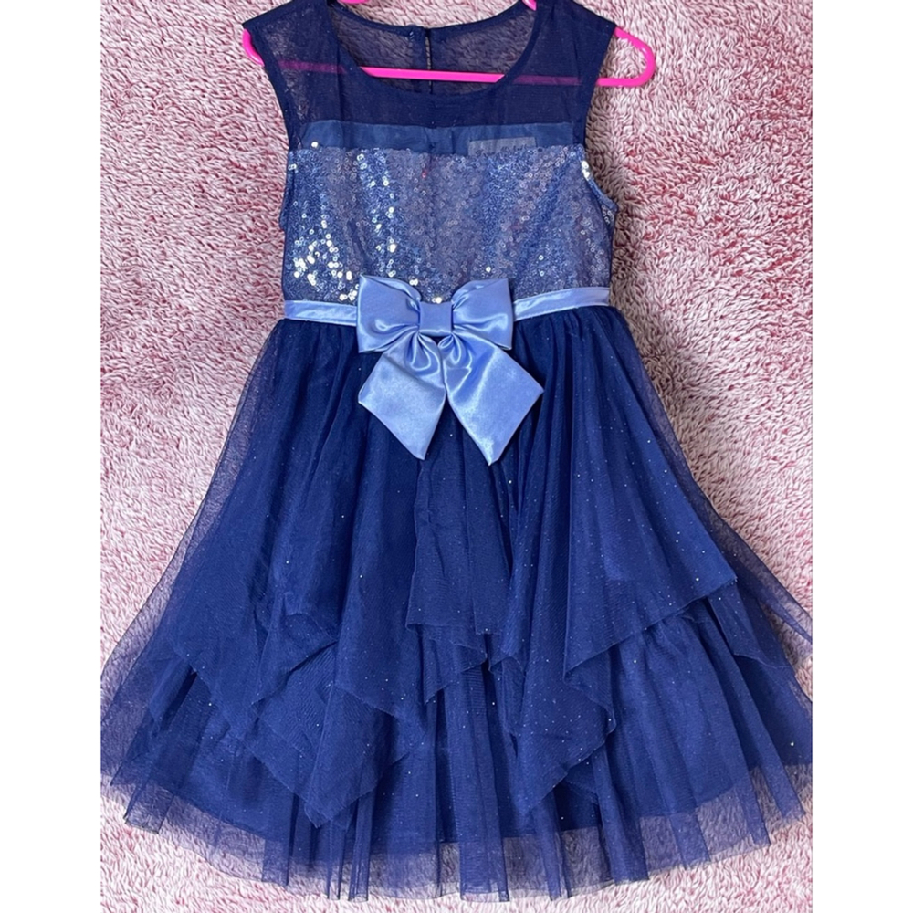 Girls Jona Michelle Formal Dress 4T Blue - Picture 6 of 10